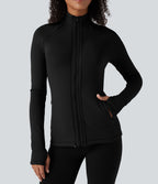 Veste polaire PuffFlex 3-en-1 à col montant et manches longues avec passe-pouces et gilet matelassé avec poches