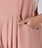 Salopette Casual Grande Taille en Gaufré avec Bretelles Ajustables Boutons et Poches Multiples