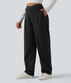 Pantalon tailleur fuselé Halara Flex™ DayStretch taille haute asymétrique avec poches