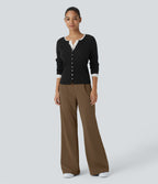 Pantalon tailleur évasé taille haute Halara Flex™ DayStretch avec poches