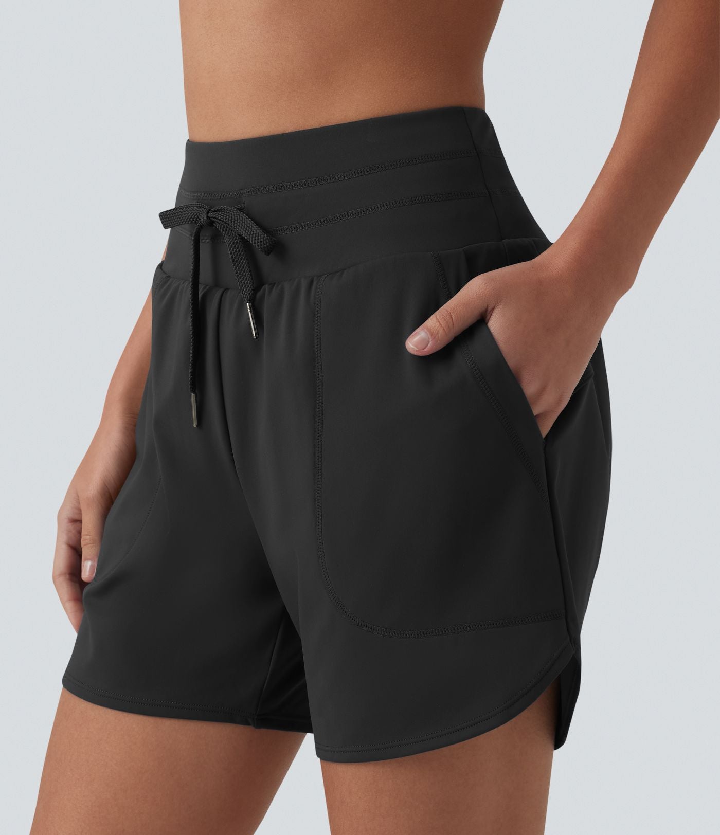 Short de running SoftlyZero™ Airy 2-en-1 taille haute effet frais InstantCool avec cordon de serrage et poches