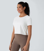 Haut court de randonnée avec découpes et effet torsadé - Protection UV UPF40+