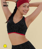 Brassière de sport training Halara X Smiley® Halara UltraSculpt™ maintien moyen col V dos nageur