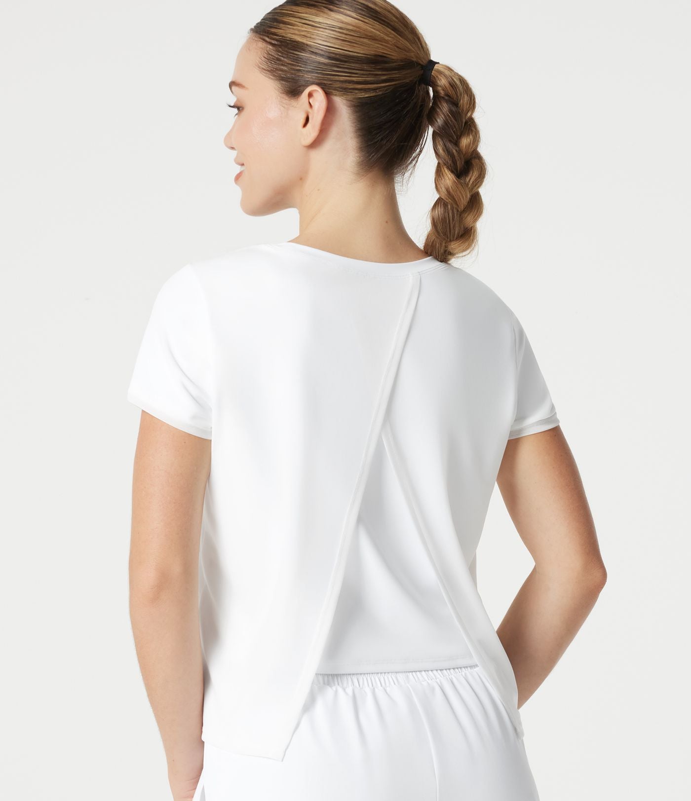 Haut sport SoftlyZero™ Airy effet frais InstantCool à col rond avec superposition en mesh, protection solaire UPF50+