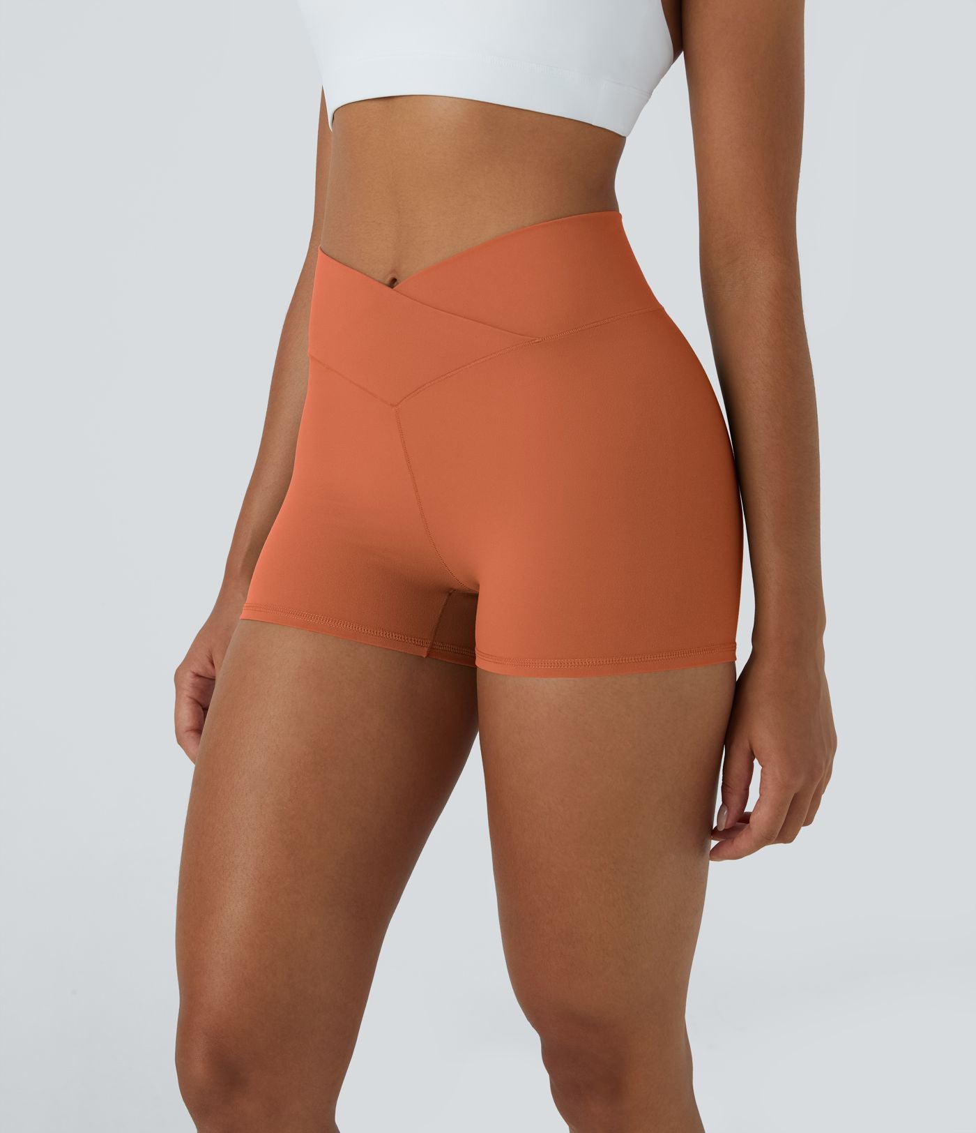 Softlyzero™ Short 7,5cm Biker Taille Haute Croisé Uni
