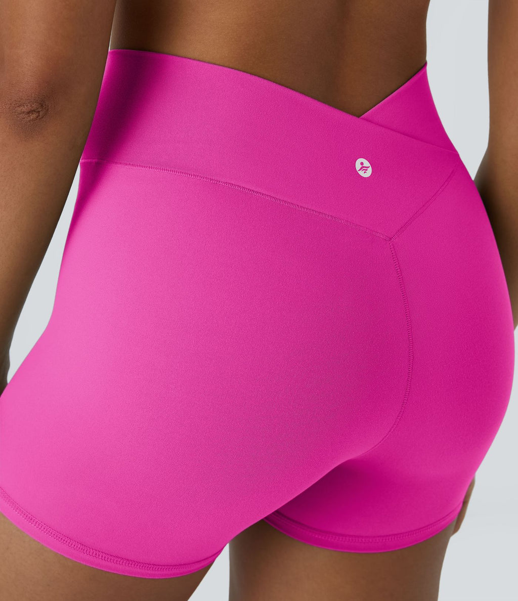 Softlyzero™ Short 7,5cm Biker Taille Haute Croisé Uni