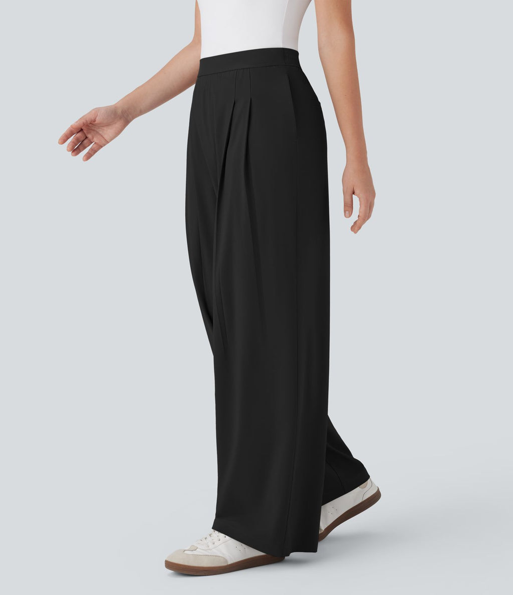 Pantalon de costume Breezeful™ à taille haute, jambes larges, poches latérales et séchage rapide