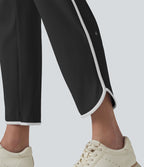 Pantalon de yoga fuselé SoftlyZero™ Airy taille haute effet frais InstantCool avec cordon de serrage, bords contrastants, ourlet arrondi et poches, protection solaire UPF50+