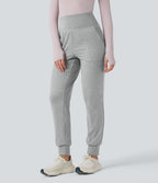 Jogging yoga fuselé taille haute avec poches
