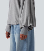 Sweat-shirt col bateau manches longues