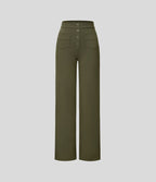 Pantalon taille haute coupe droite DayStretch avec poches