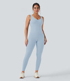 Combinaison de sport Halara UltraSculpt™ col V gainante push-up à poches