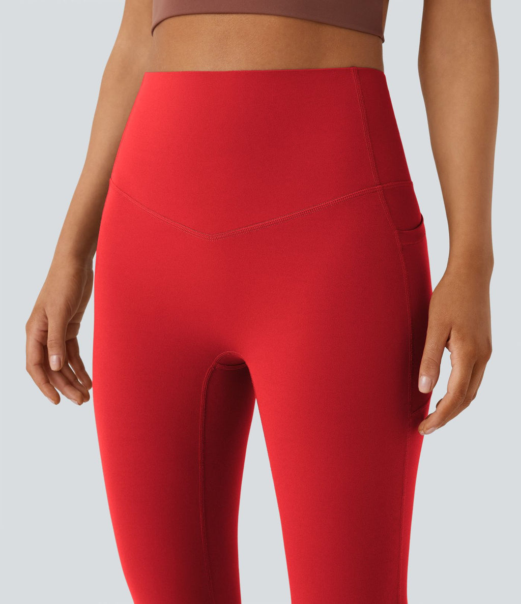 Pantalon de yoga à coupe bootcut gainant taille haute avec poches Halara UltraSculpt™