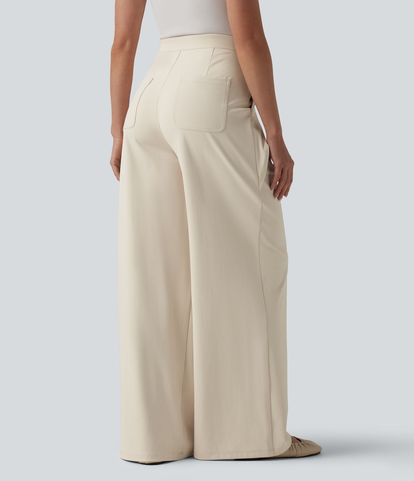 Pantalon tailleur large Halara Flex™ DayStretch taille haute avec poches