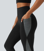 Legging de yoga Halara UltraSculpt™ taille haute gainant color block avec poches