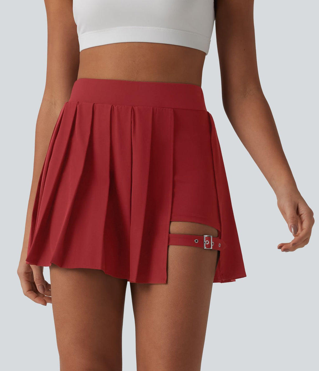 Jupe courte plissée 2-en-1 Breezeful™ taille haute séchage rapide avec poche et boucle ajustable