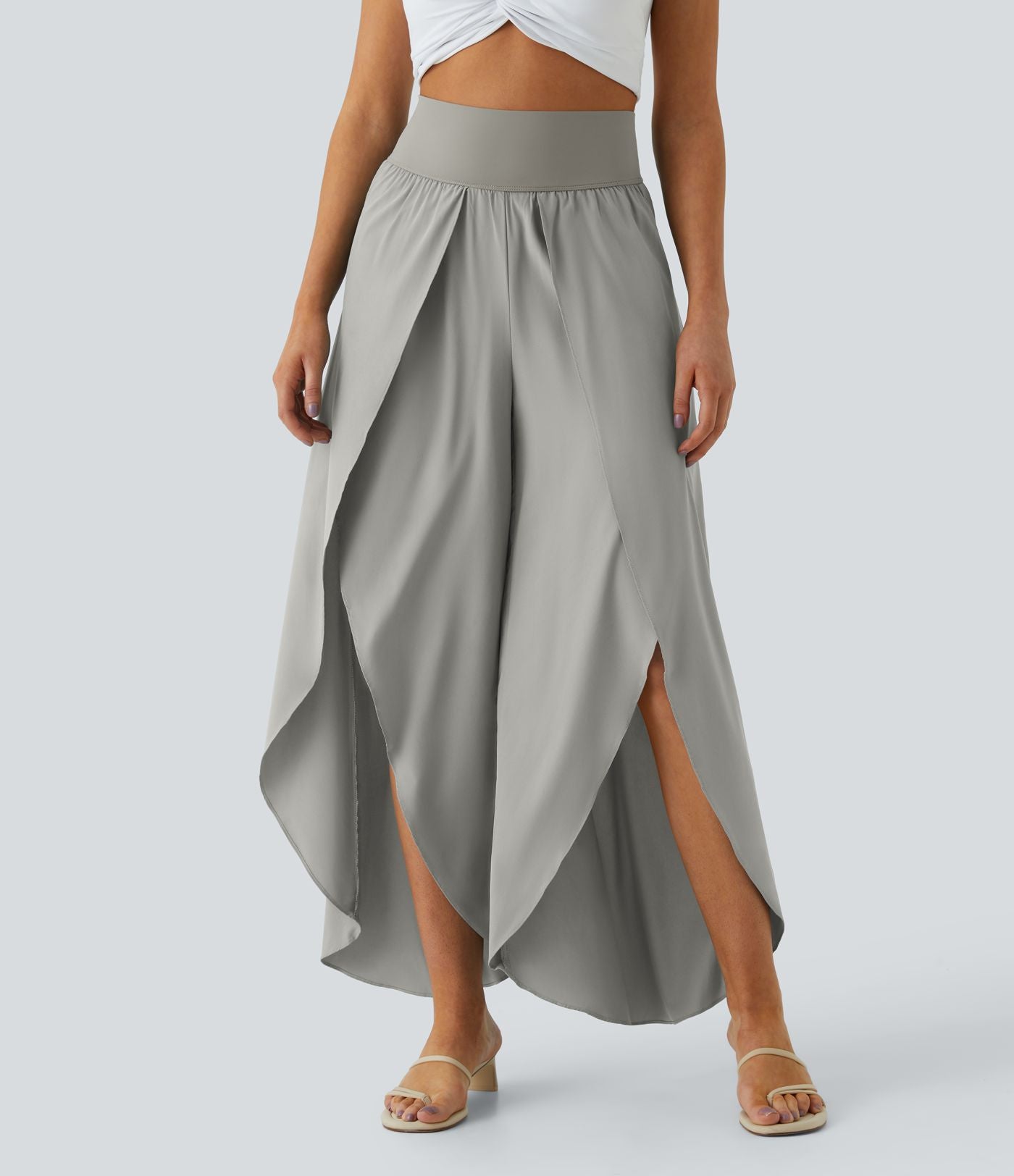 Breezeful™ Pantalon Large Fluide Séchage Rapide Taille Haute Poche Arrière