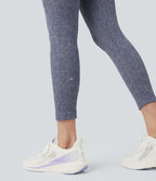 Legging yoga 7/8 taille haute moucheté sans couture OneForm Seamless Flow avec poches