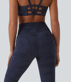 Legging yoga Halara UltraSculpt™ imprimé camouflage taille haute avec cordon de serrage et poches