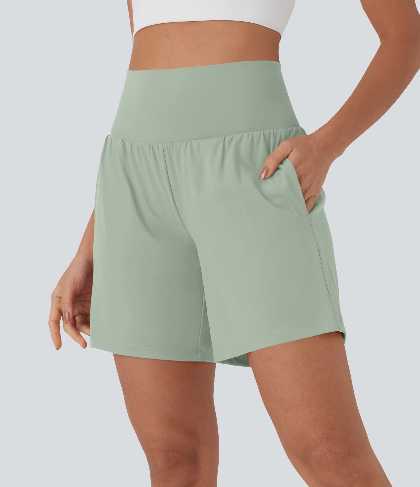 Short de yoga SoftlyZero™ Airy 2-en-1 taille très haute avec poches et effet frais InstantCool 17,5 cm