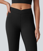 Legging de yoga Halara UltraSculpt™ côtelé, taille haute, évasé croisé, à poches