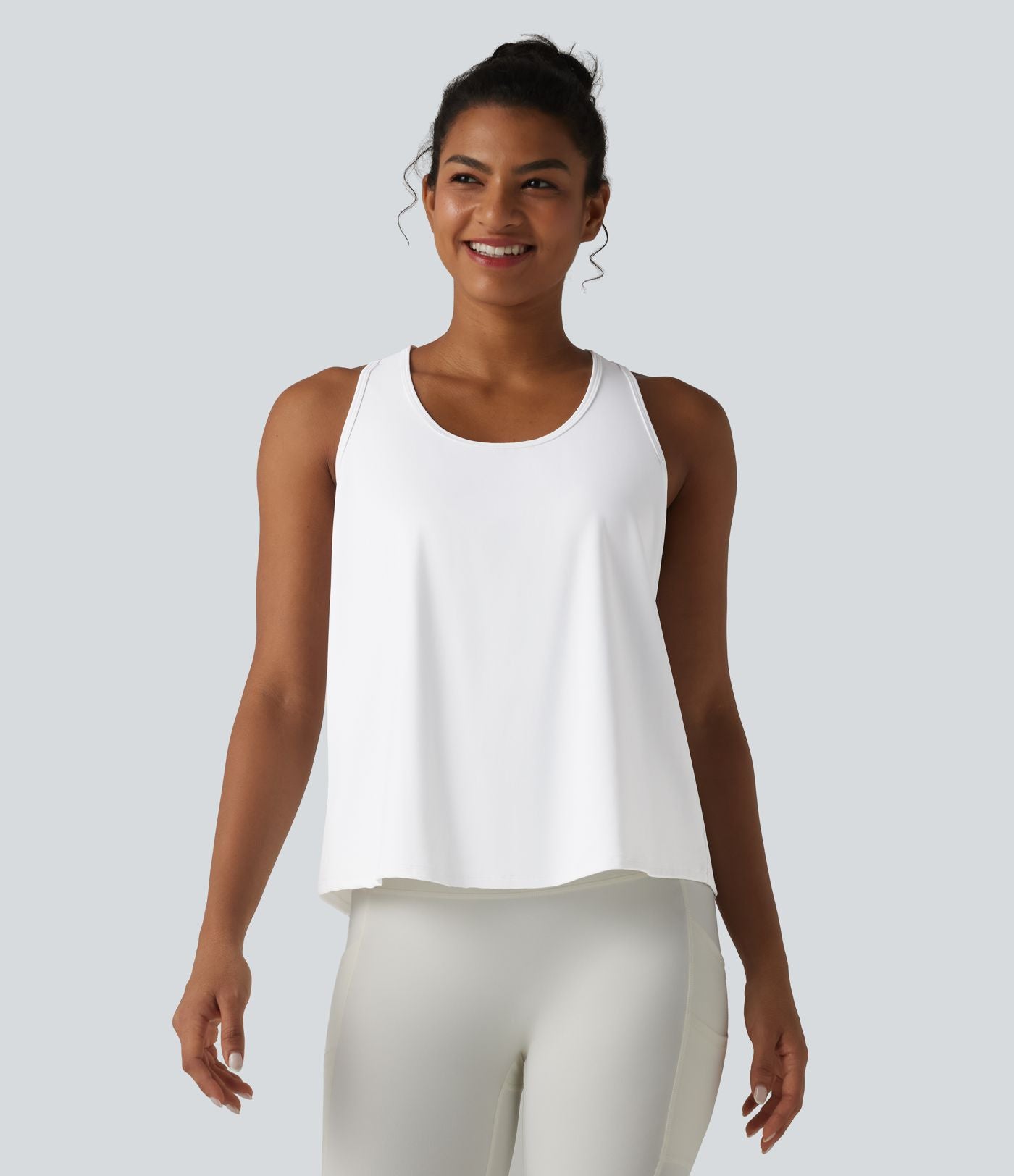 Débardeur de sport dos nageur SoftlyZero™ Airy avec dentelle contrastante effet frais InstantCool, protection solaire UPF50+