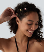 Mini pinces à cheveux fleuries - lot de 40