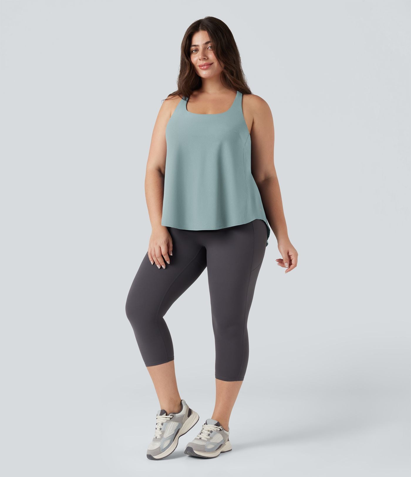 Débardeur running Halara UltraSculpt™ grande taille col rond ourlet arrondi