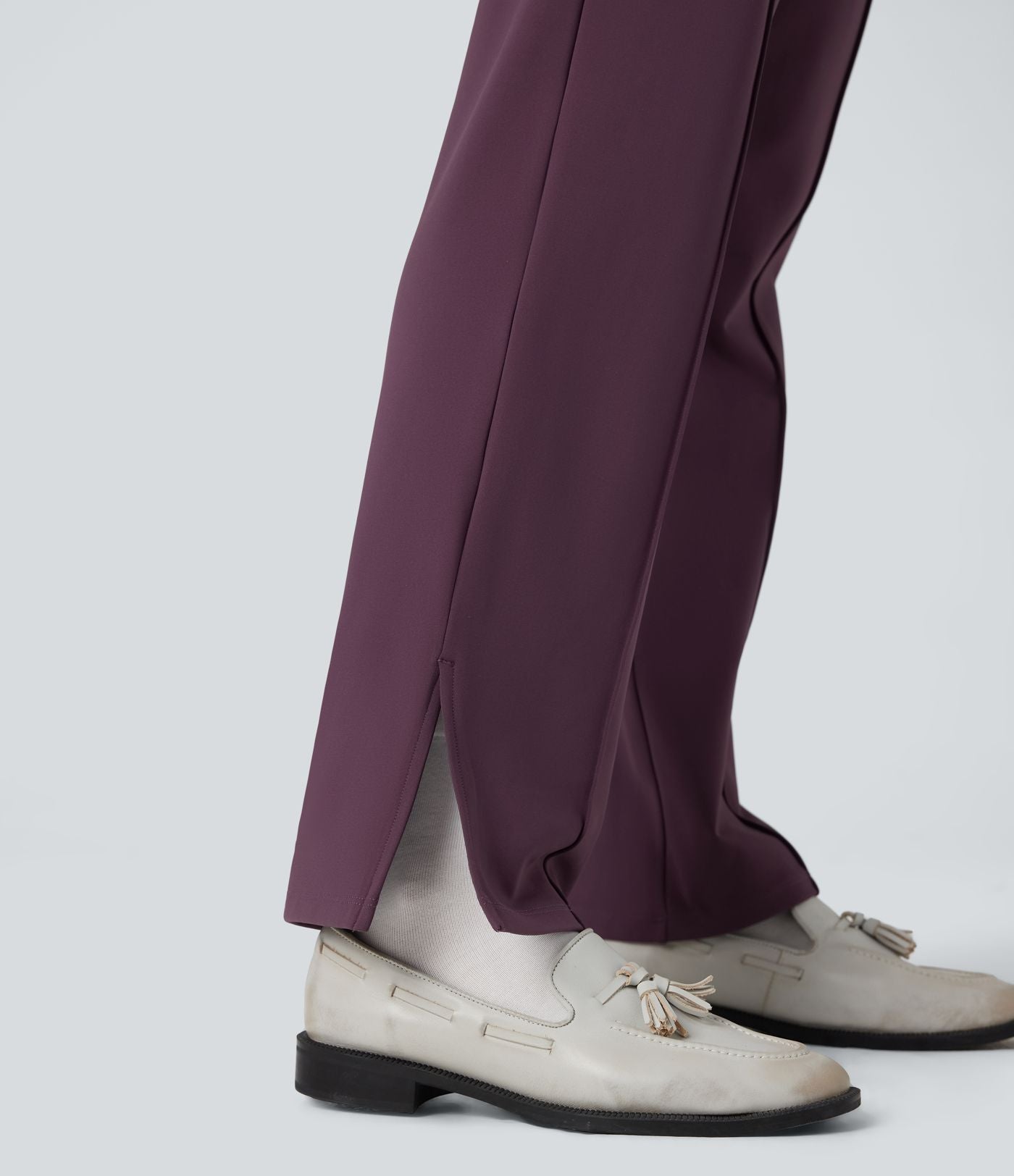 Pantalon tailleur thermique SoftlyZero™ Plush coupe droite ourlet fendu taille mi-haute avec poches