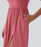 Robe décontractée mi-longue SoftlyZero™ Airy avec coques et effet frais InstantCool avec poches, bonnets E-G