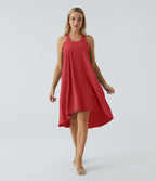 Robe décontractée mi-longue Breezeful™ dos nageur poche latérale fluide asymétrique séchage rapide A-C