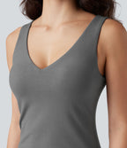 Débardeur casual chaud push-up à col V - Bonnet A/B