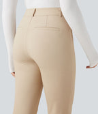 Pantalon tailleur Halara Flex™ skinny chevrons taille haute avec poches