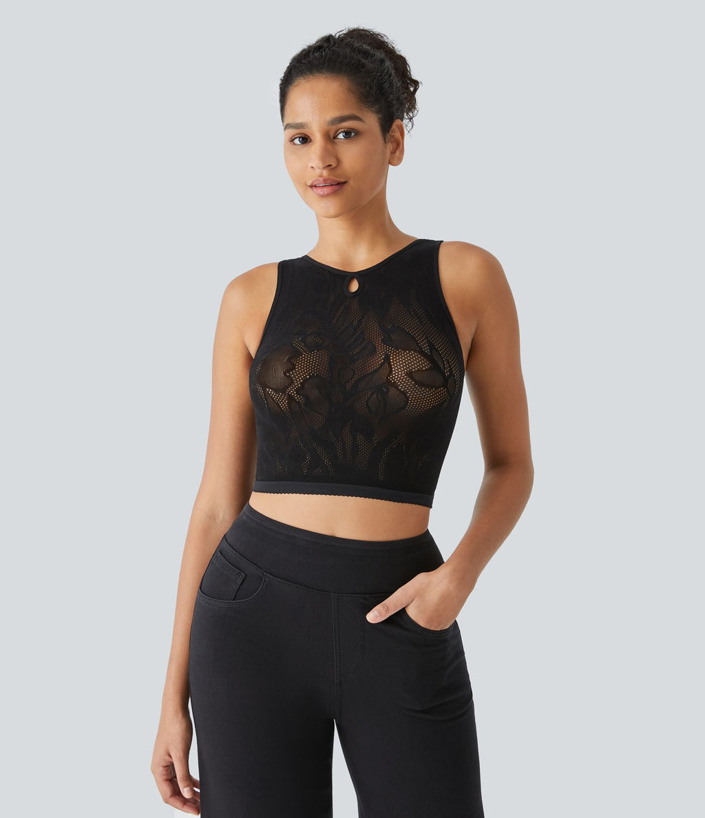 Débardeur court avec découpes sans couture OneForm Seamless Flow