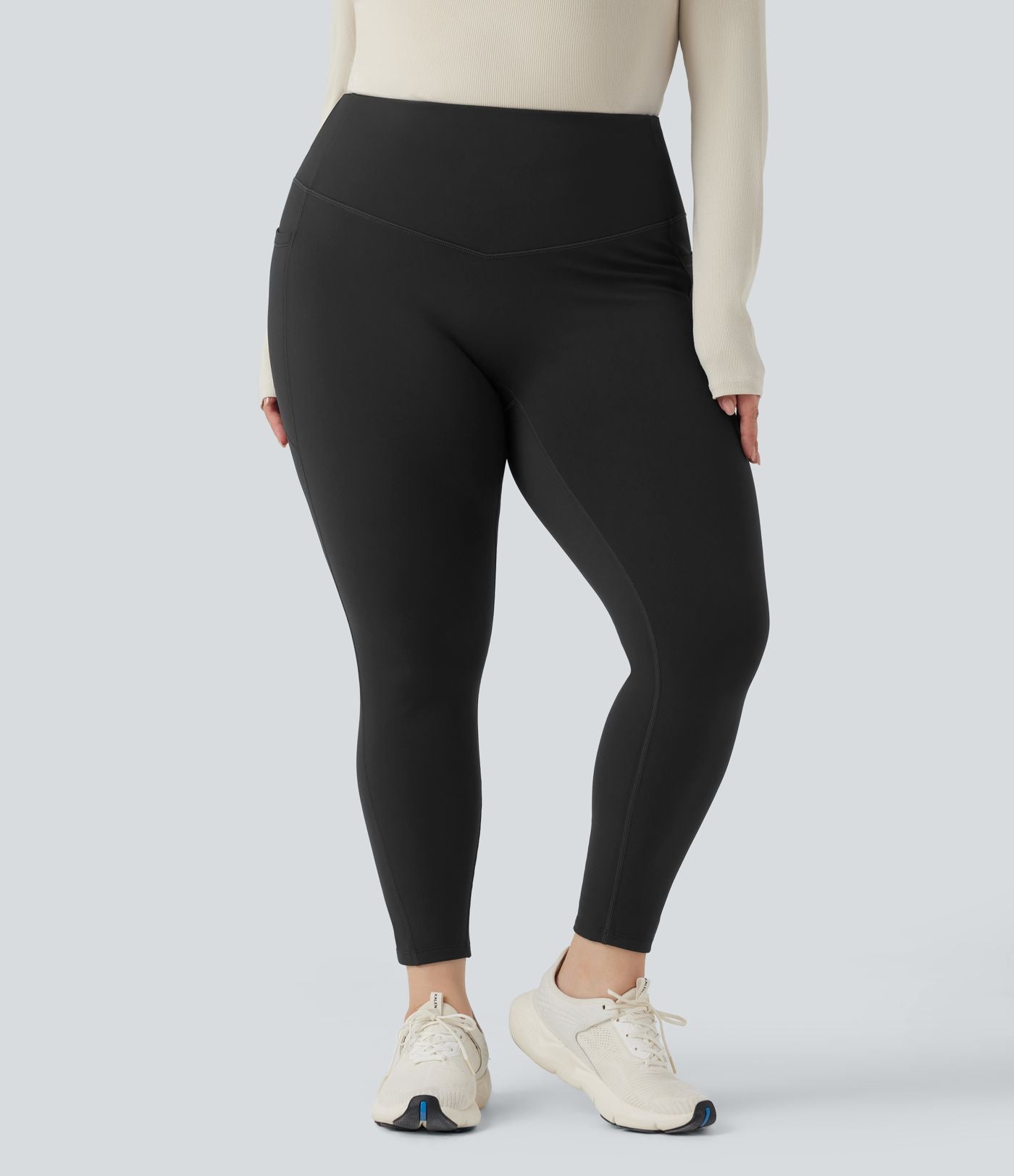 Legging d'entraînement grande taille SoftlyZero™ Plush Thermal taille haute gainant avec poches