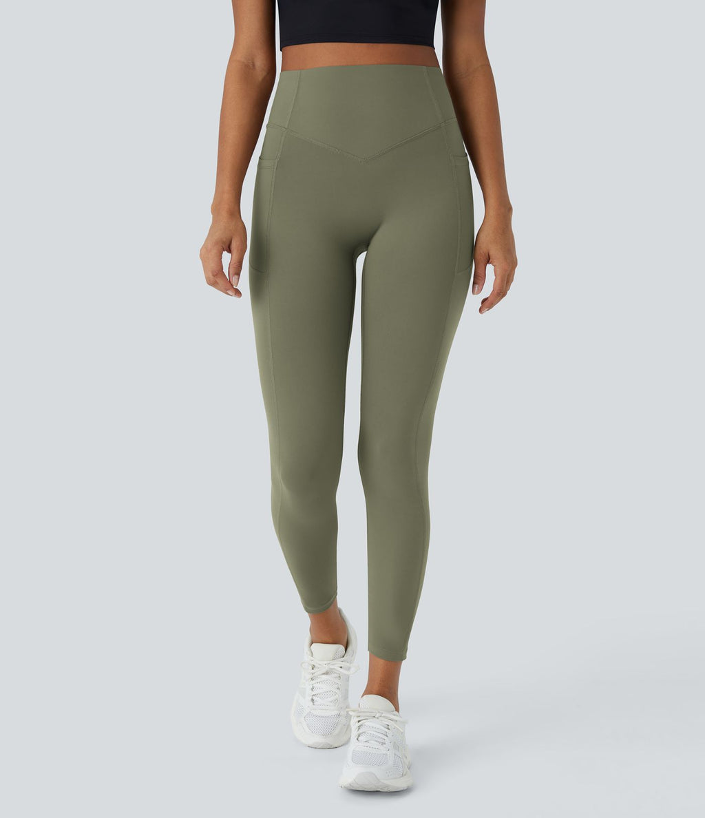 Legging d'entraînement gainant galbant taille haute avec effet scrunch et poches Halara UltraSculpt™