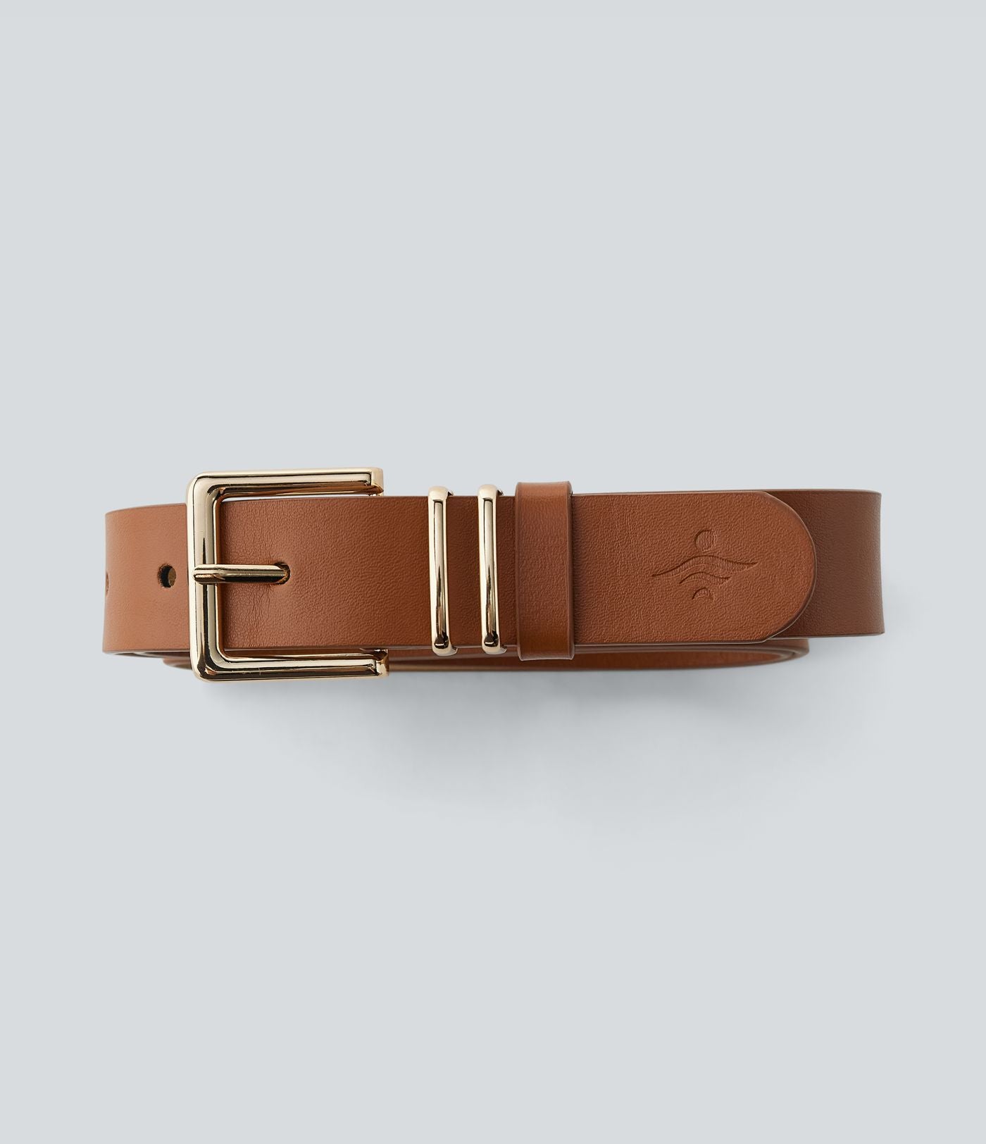 Ceinture à boucle métallique carrée