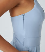 Breezeful™ Combishort Dos Nu Poche Zippée Invisible Sur le Côté Jambe Large Séchage Rapide
