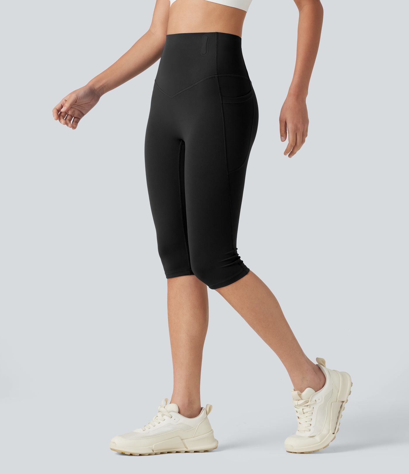 Legging corsaire de sport gainant Halara UltraSculpt™ taille haute, anti-roulis et gainant, avec poches