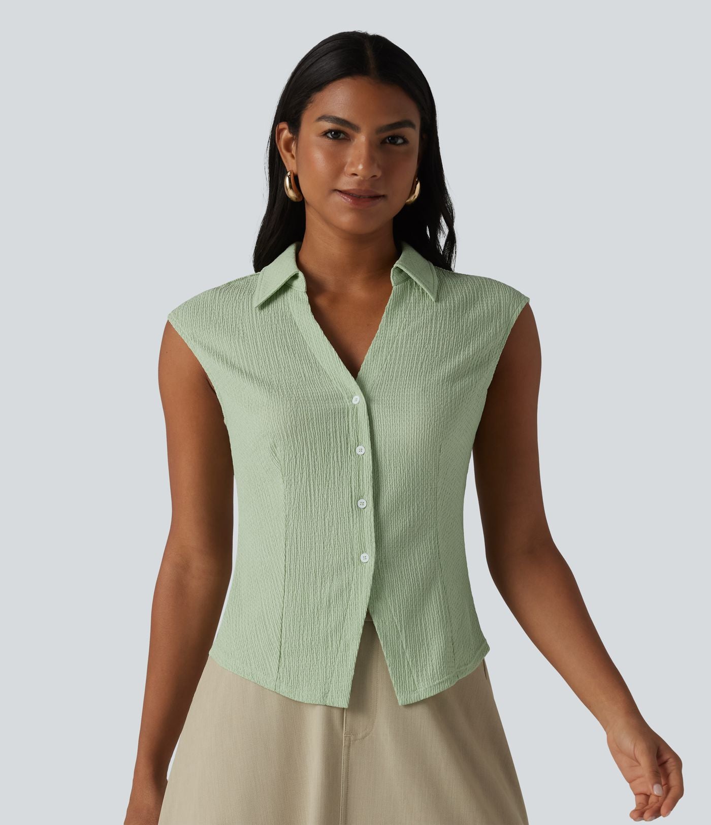 Chemise décontractée sans manches