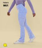 Legging de training bootcut Halara X Smiley® Halara UltraSculpt™ taille haute push-up froncé ventre plat avec poches
