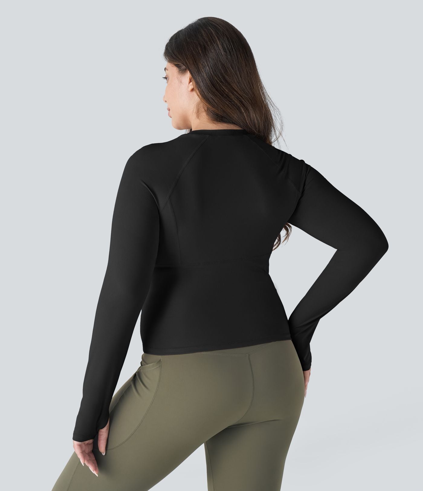 Top Sport de Yoga Solide à Trou pour le Pouce de Grande Taille