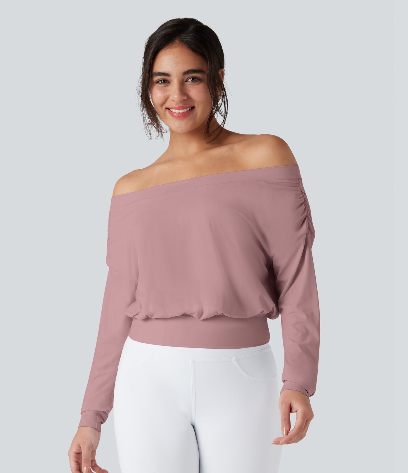 Haut de sport yoga oversize épaules dénudées effet frais InstantCool séchage rapide