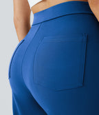 Pantalon taille haute coupe droite DayStretch avec poches