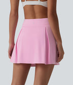 Jupe de sport 2-en-1 SoftlyZero™ Airy, taille mi-haute, effet ventre plat, froncée, avec poches - Protection solaire UPF50+