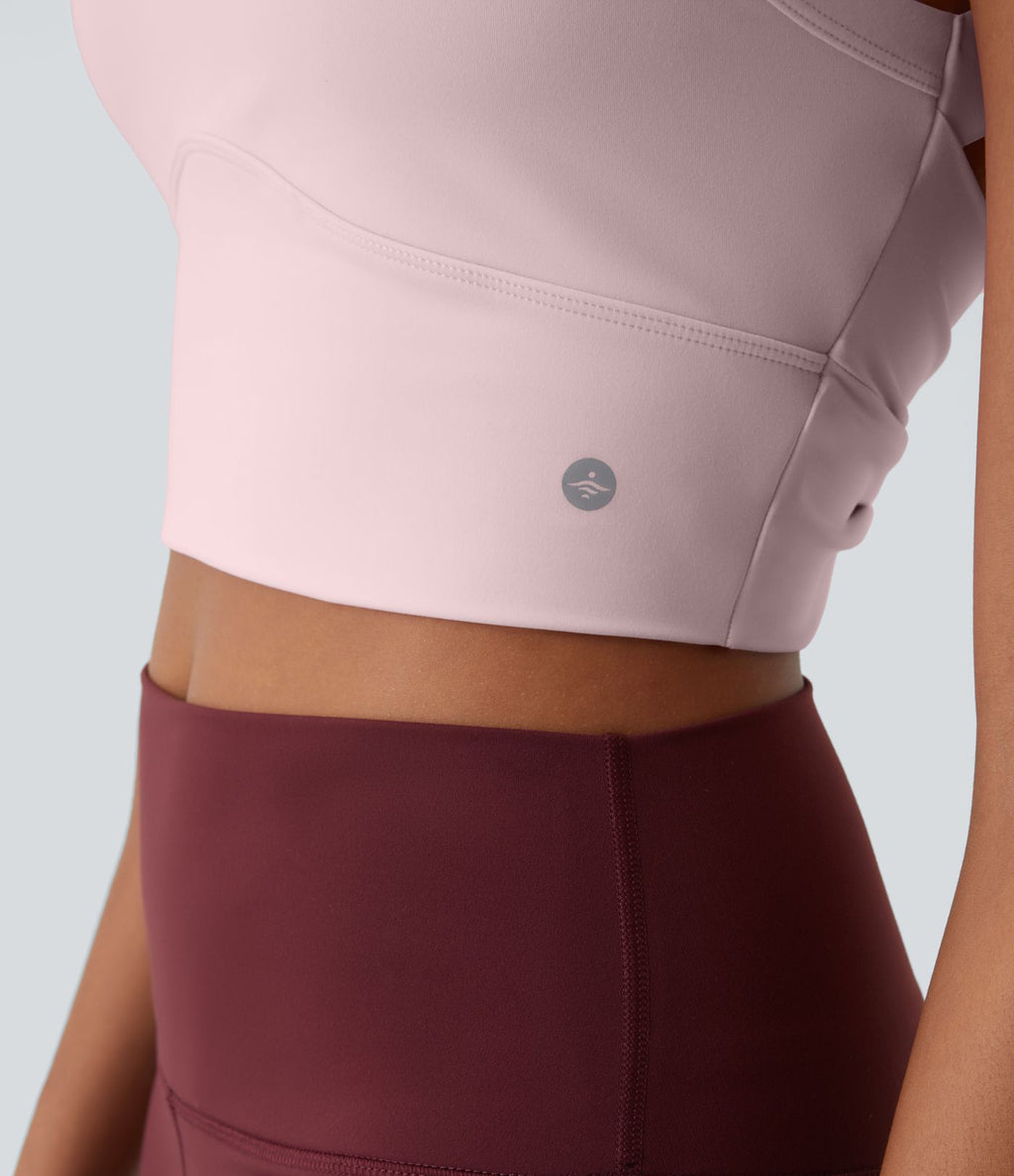 Débardeur yoga court SoftlyZero™ Plush à découpes A-C