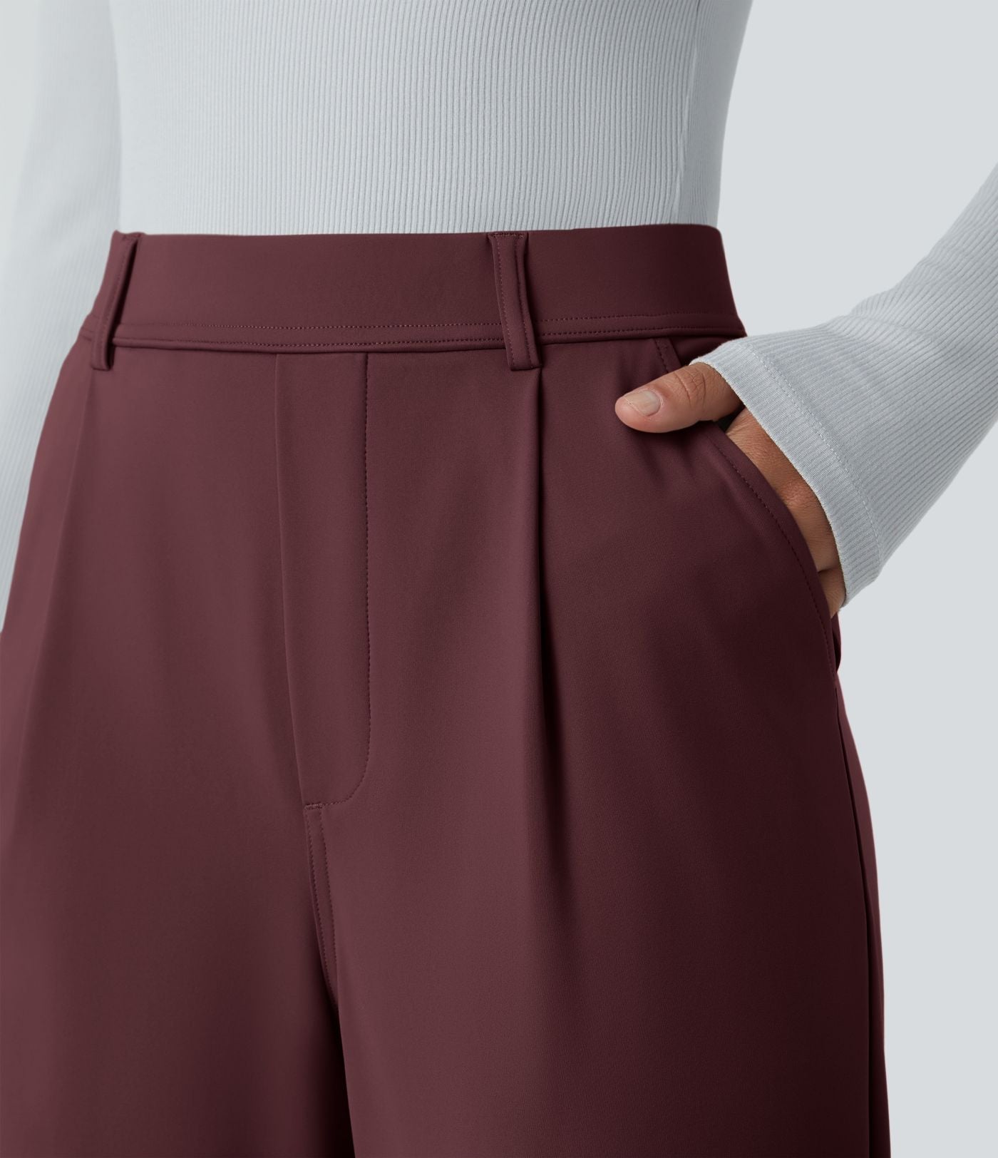 Pantalon tailleur évasé taille haute Halara Flex™ DayStretch avec poches