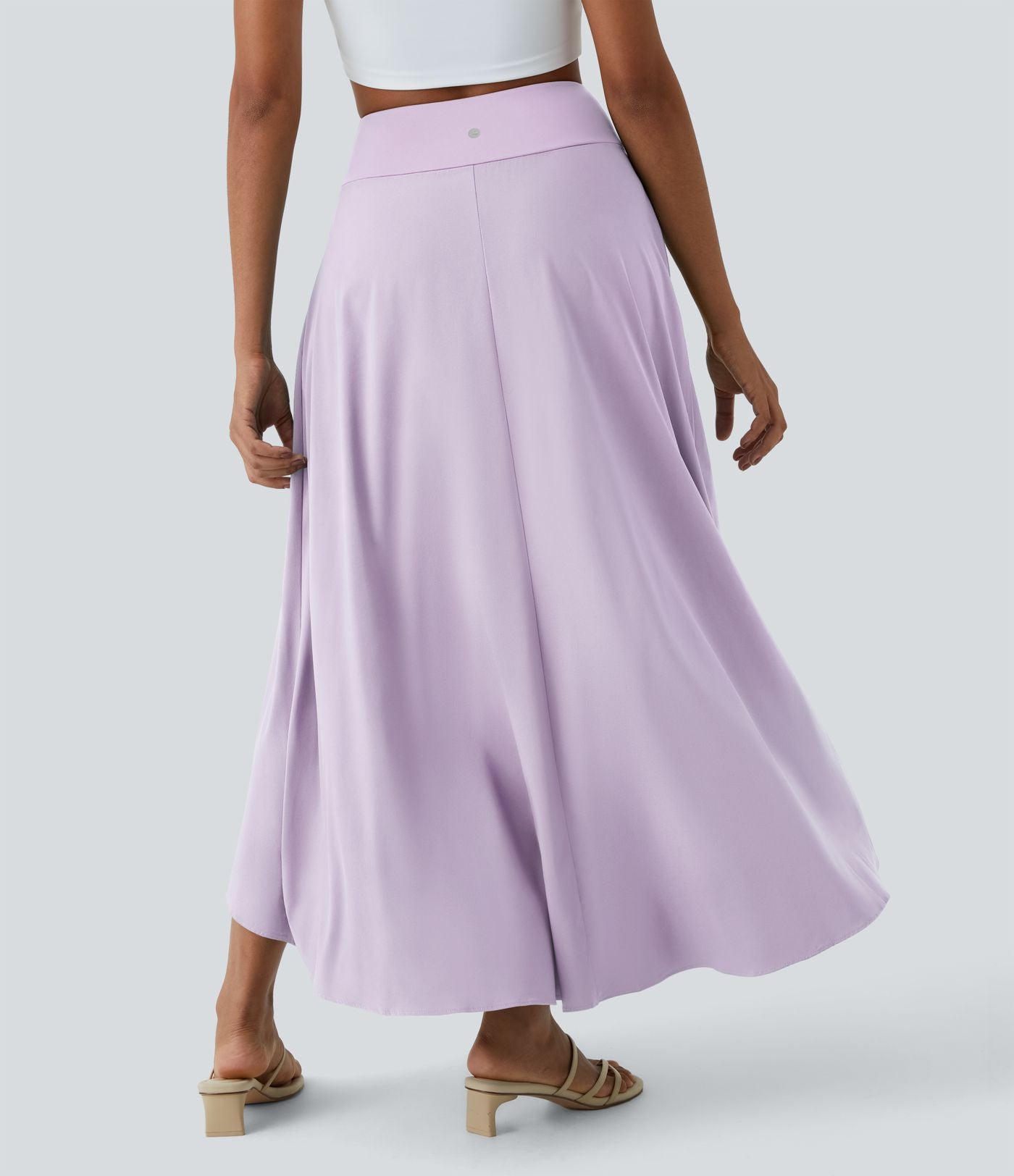 Jupe Longue Casual Breezeful™ Taille Haute à Volants 2en1 Fluide Sèchement Rapide Quotidien Maxi