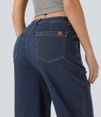 Jean droit Halara Flex™ taille haute avec poches