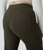 Pantalon coupe droite grande taille taille haute DayStretch avec poches